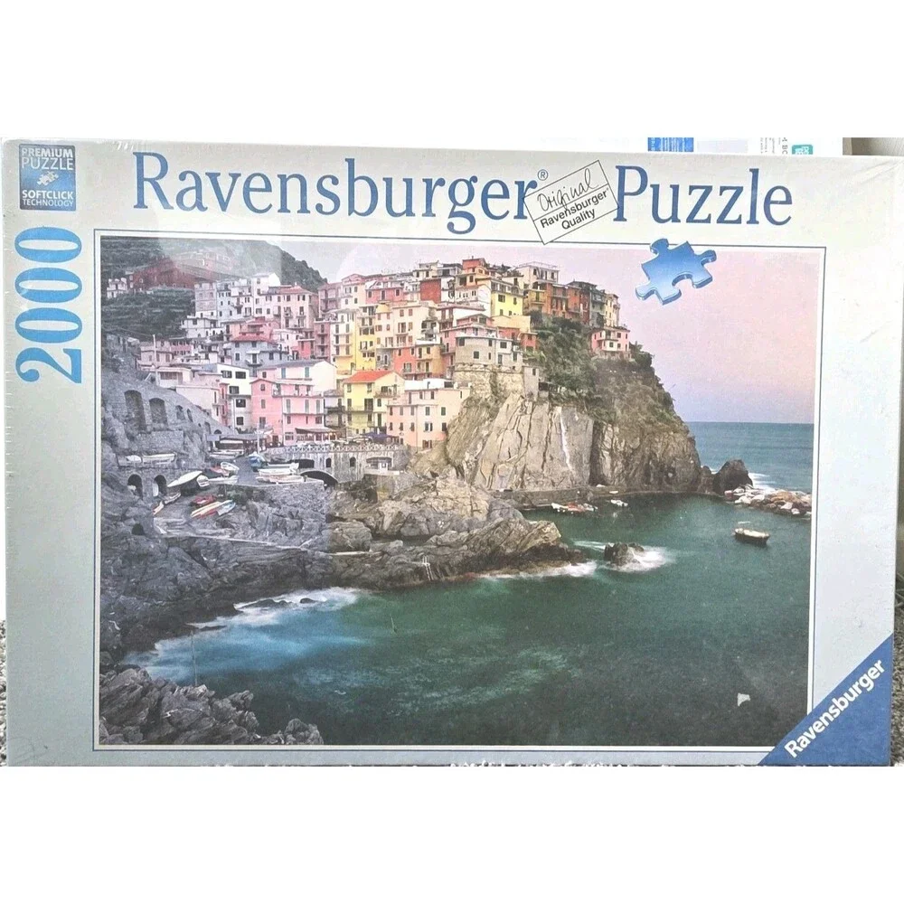 Ravensburger Discontinued Cinque Terre, Italy 2000 Piece Jigsaw Puzzle # 166152
